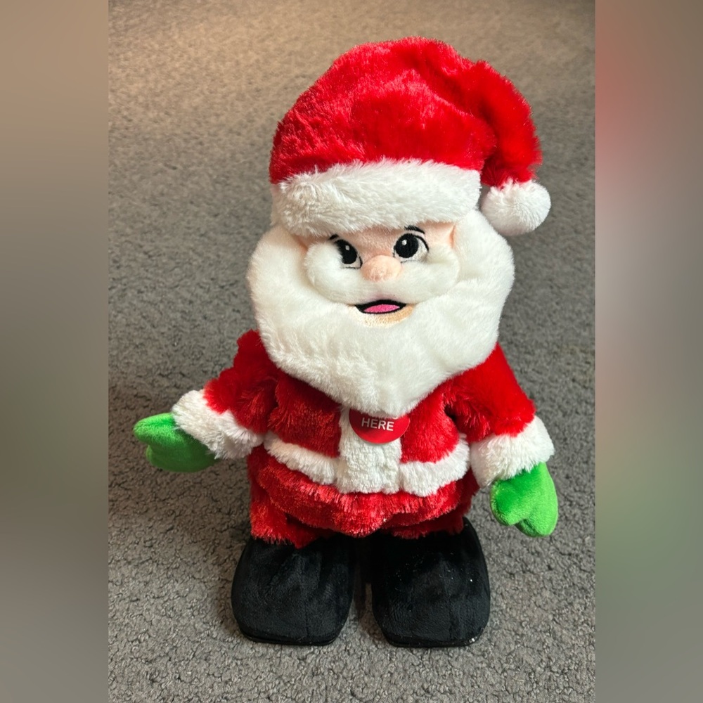 Northlight 12” Animated Tickle N Laugh Santa Claus Plush Christmas Figure